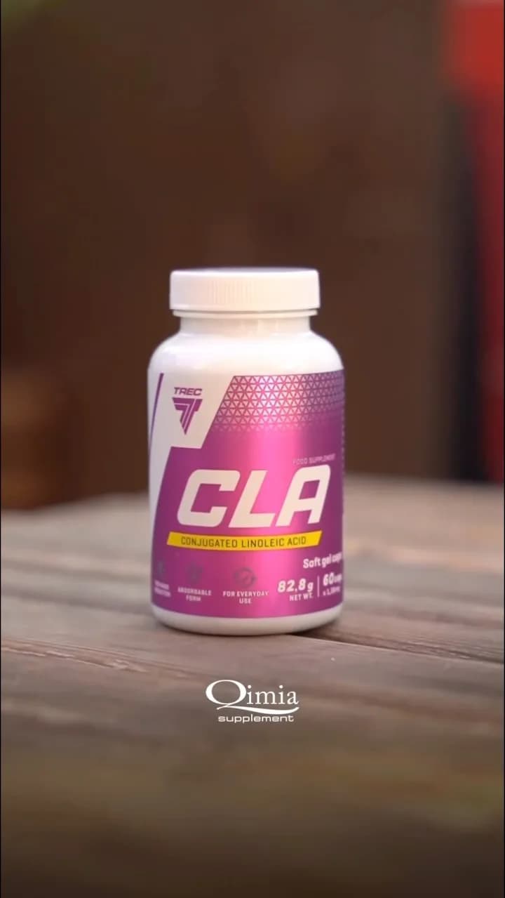 مکمل CLA، رنگ سفید و صورتی، جنس پلاستیک، قوطی مکمل کپسولی