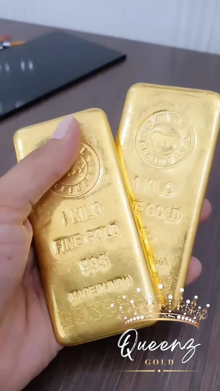 شمش طلا یک کیلویی ۲۴ عیار سوئیس گلد، رنگ طلایی، شمش مستطیلی بزرگ