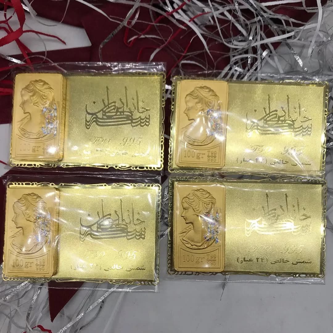 شمش طلا ۱۰۰ گرمی طرح ونوس