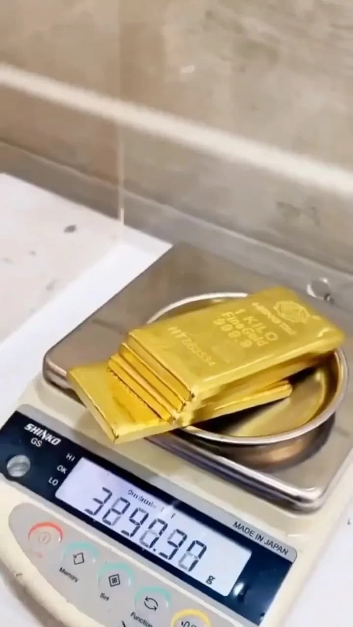 شمش طلا ۲۴ عیار، رنگ زرد، مستطیلی