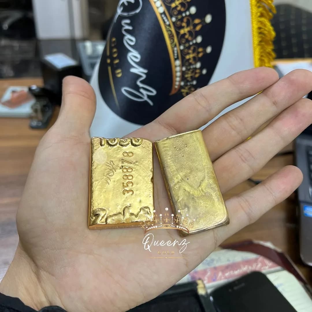 شمش طلا، رنگ طلایی، مستطیلی جفت