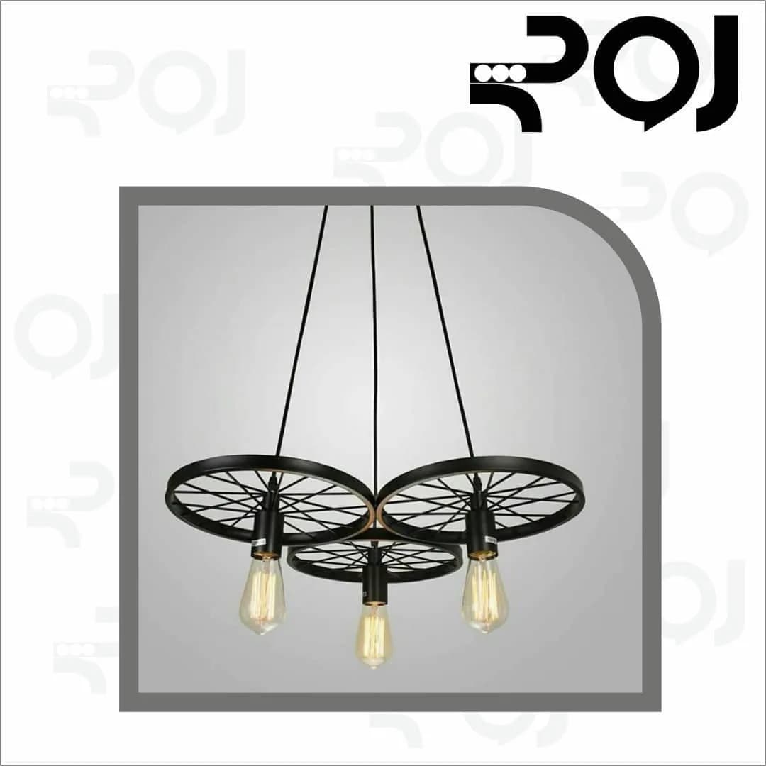 آویز ۳ شعله طرح چرخ