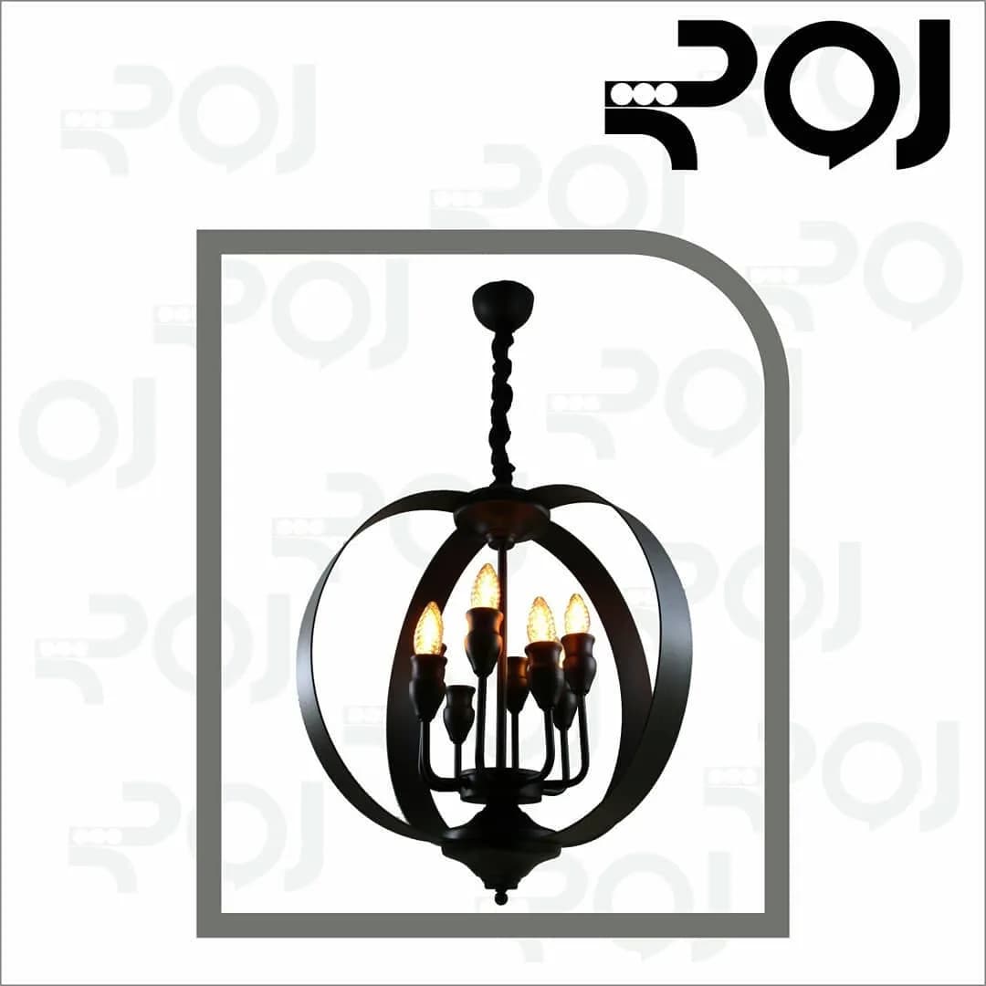 آویز فلزی ۸ شعله تسمه‌ای