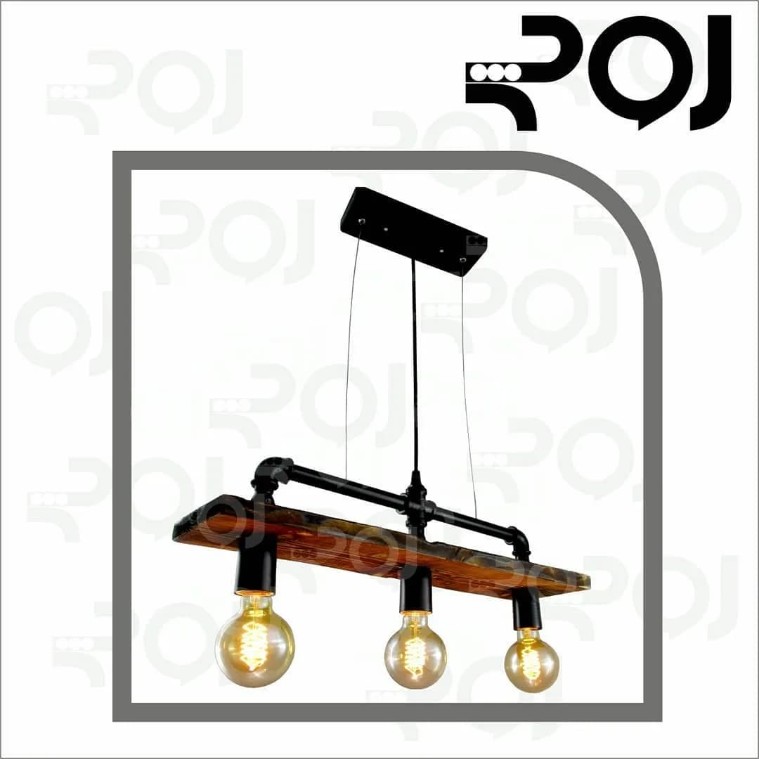 آویز چوبی سه شعله
