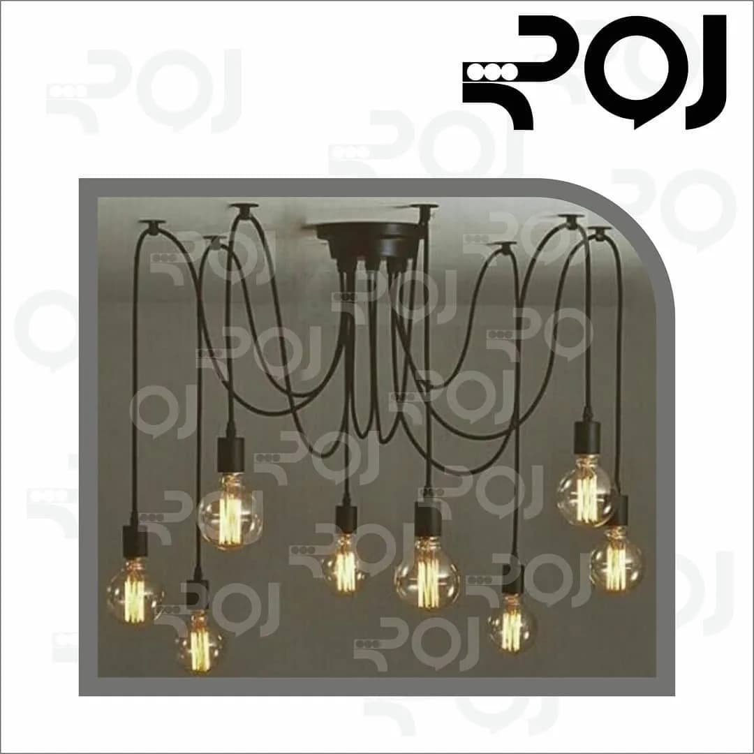 آویز ۸ شعله عنکبوتی کابل کنفی