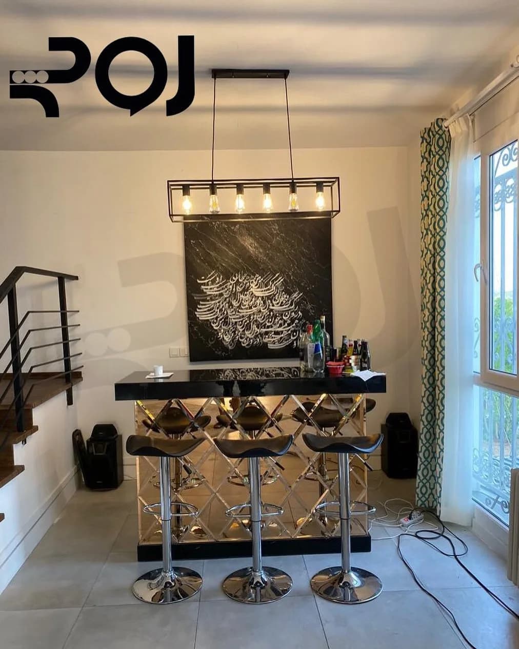 آویز کانتری ۶ شعله طول ۱۰۰