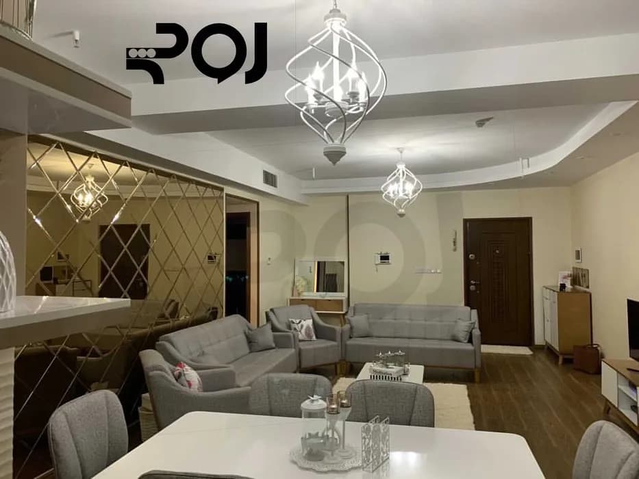 آویز کره فر قطر ۴۰، رنگ سفید و خاکستری، جنس فلز و شیشه، لوستر آویز مدرن