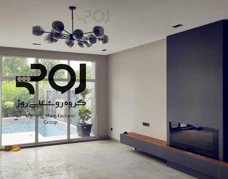آویز گلس ۱۲ شعله قطر ۱۱۰