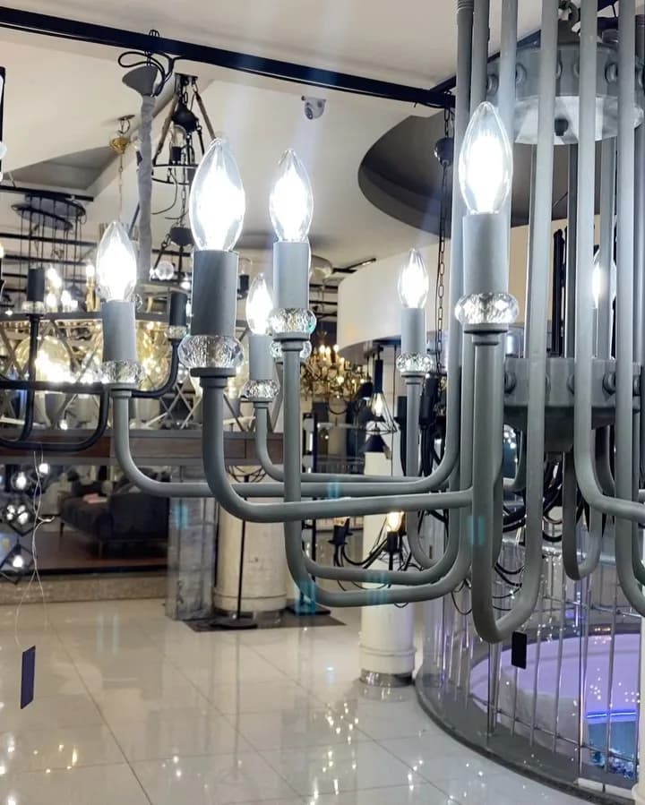 لوستر عصا کریستالی طوسی