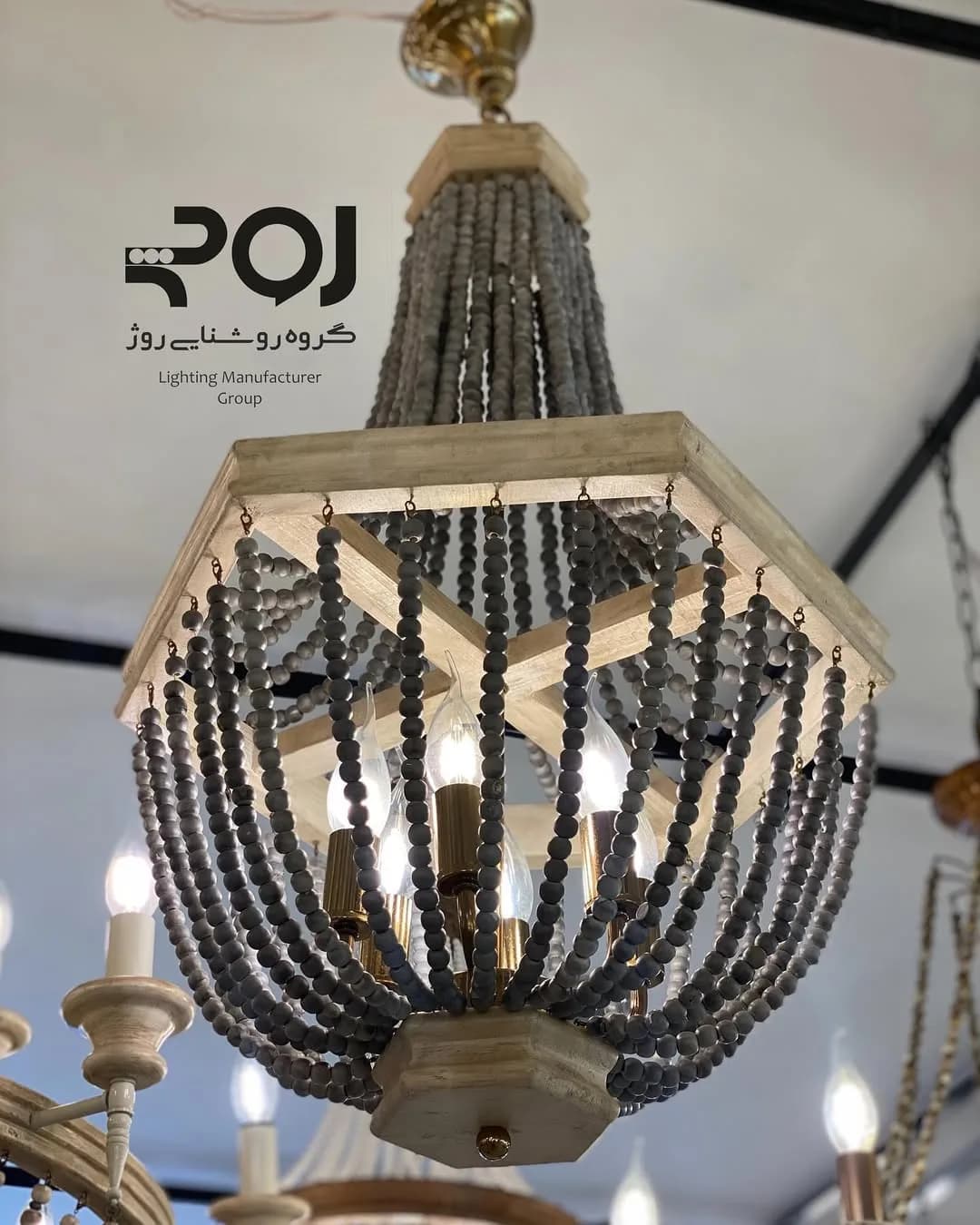 لوستر دلبرک چندضلعی ۶ شعله