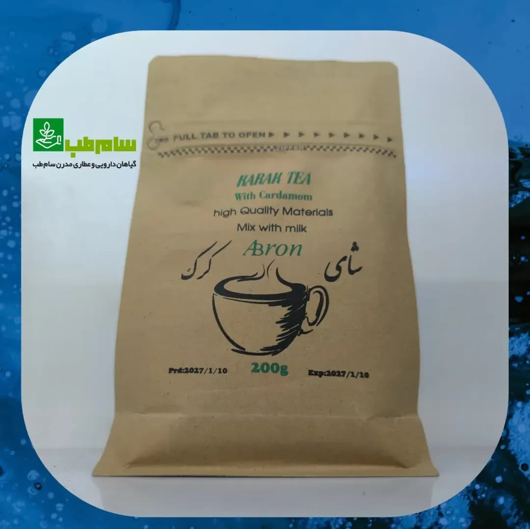 چای کرک، رنگ قهوه‌ای، جنس مقوا، بسته‌بندی کیسه‌ای