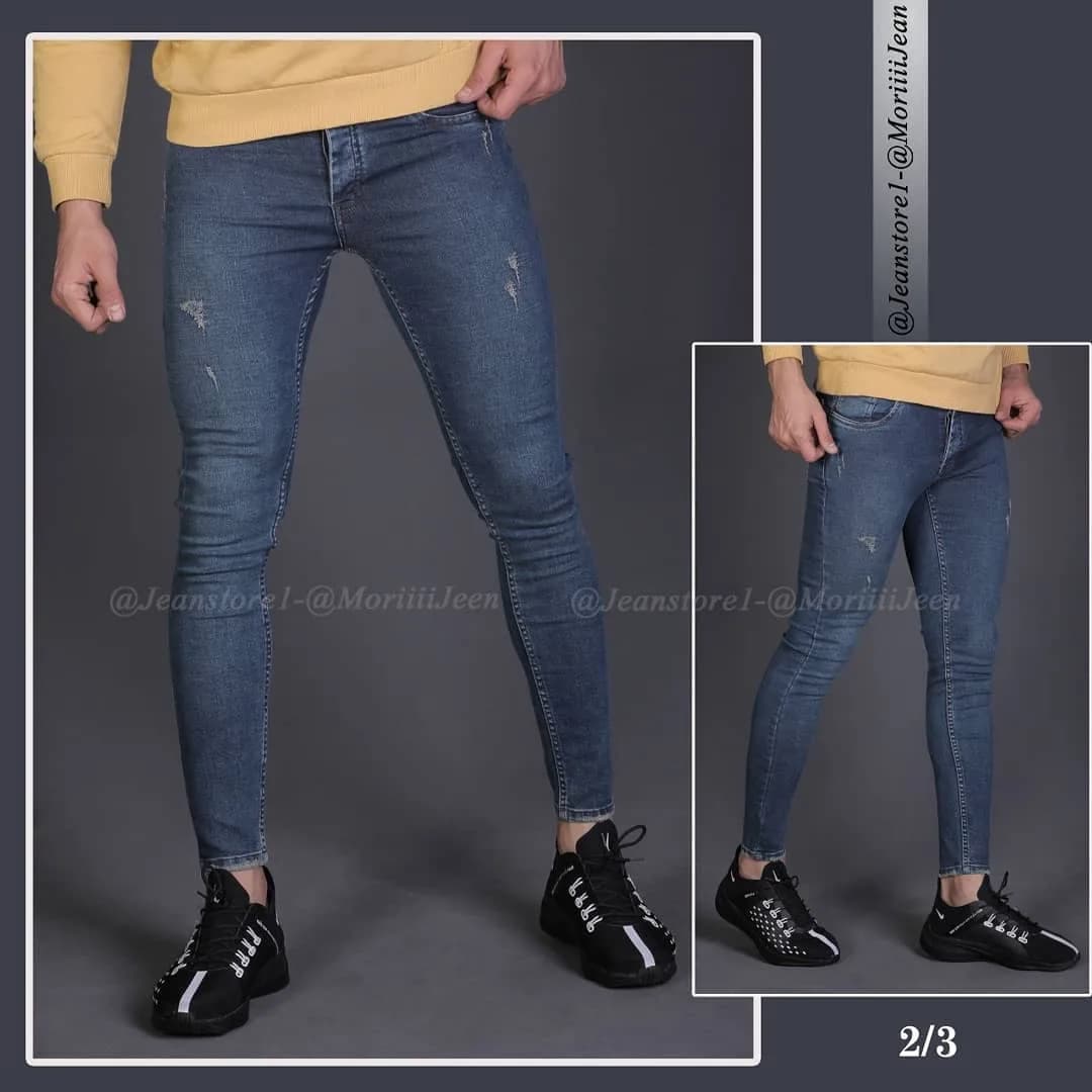 شلوار جین، رنگ آبی، جذب، فاق متوسط