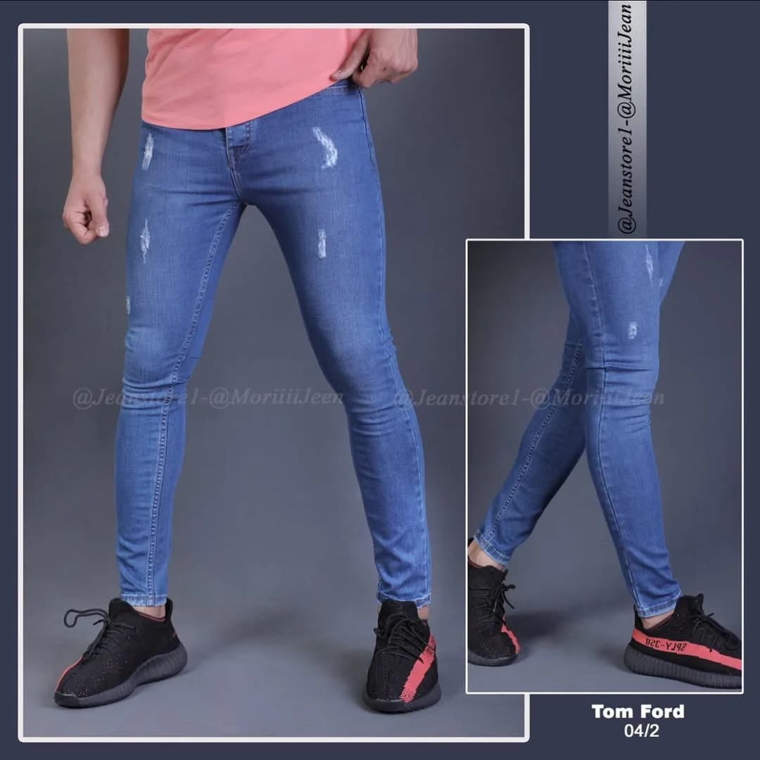 شلوار جین، رنگ آبی، جذب، مچ‌دار