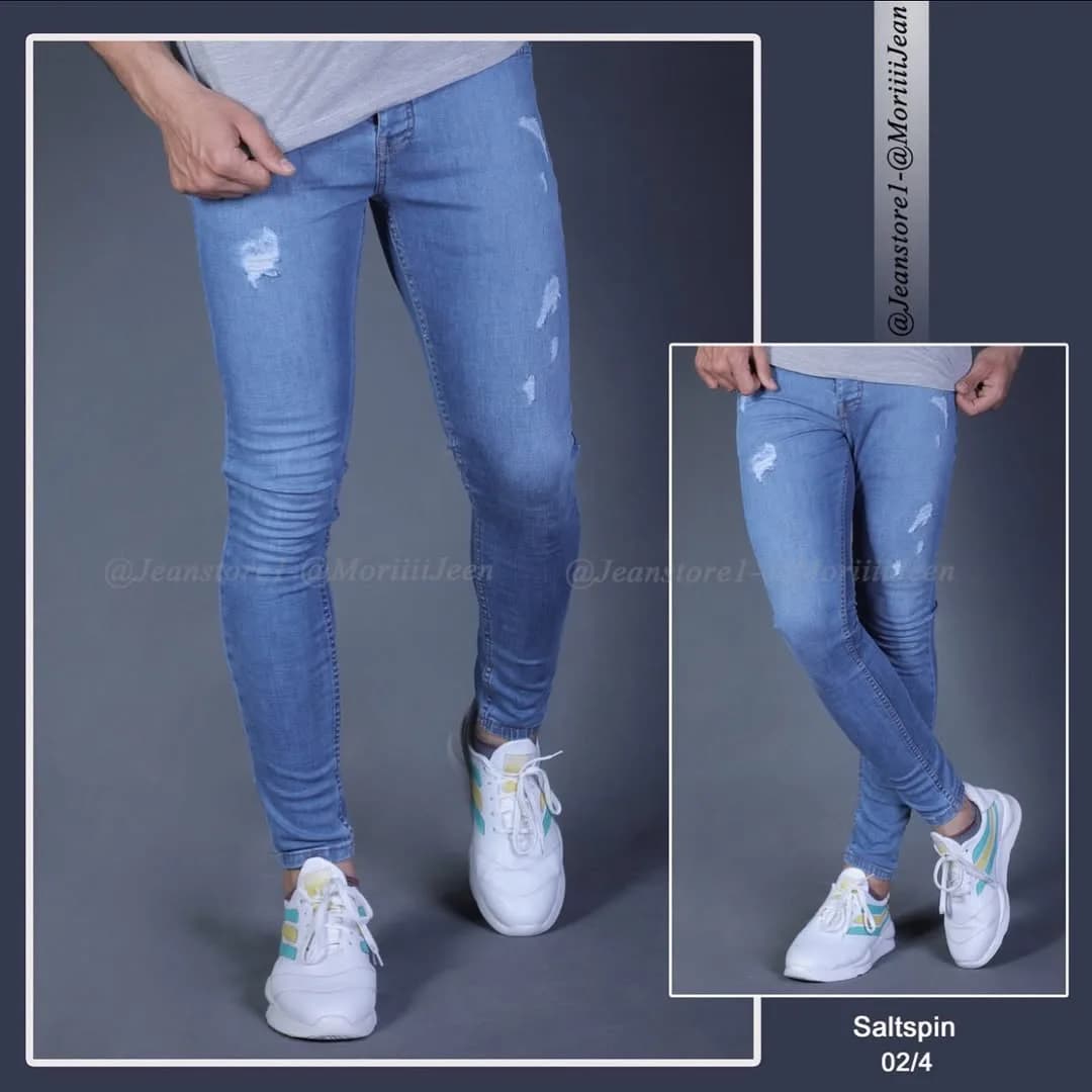 شلوار جین مردانه، رنگ آبی، جذب