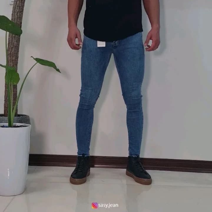 شلوار جین مردانه، رنگ آبی، جذب