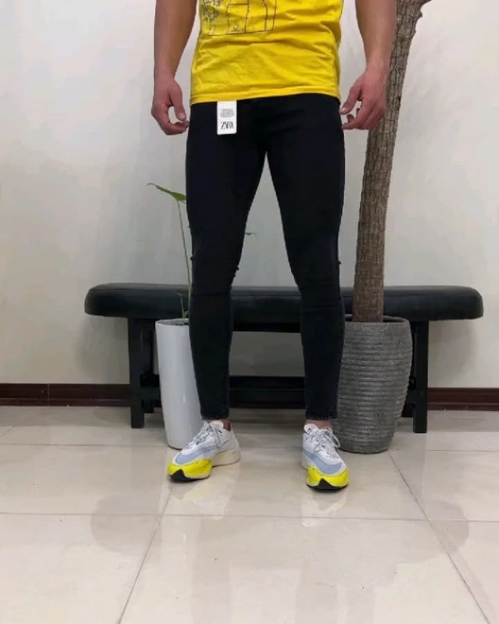 شلوار جین مردانه، رنگ مشکی، جذب