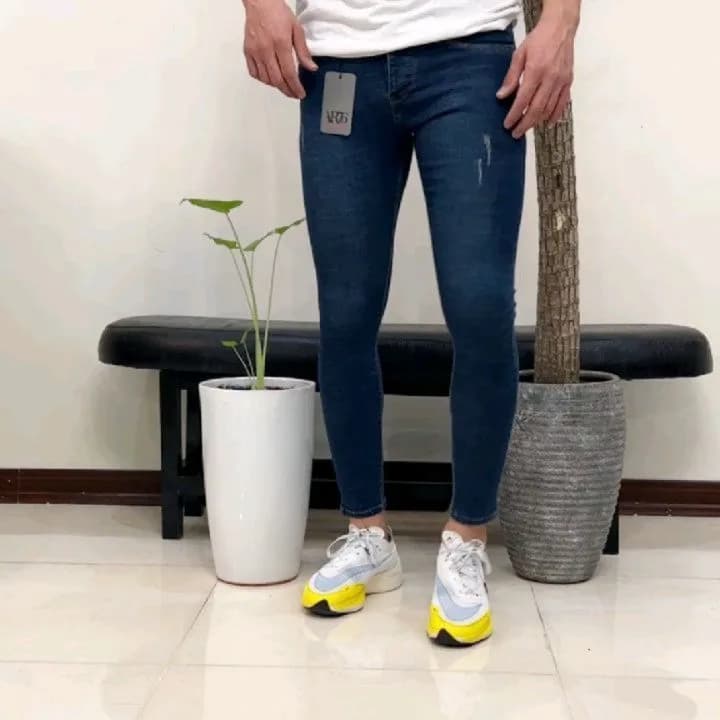 شلوار جین مردانه، رنگ سرمهای، جذب