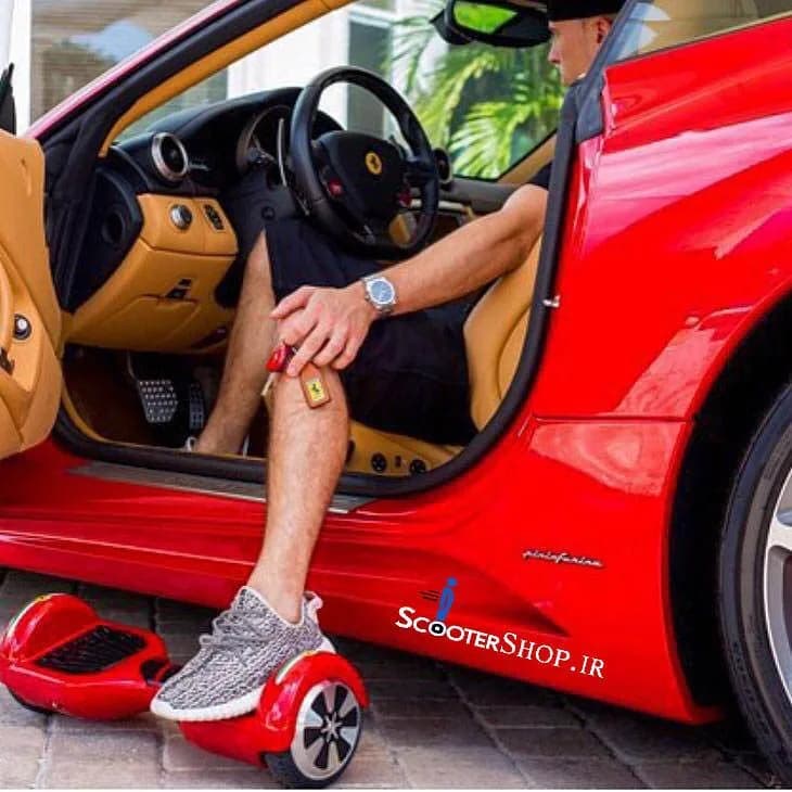 اسکوتر هوشمند، رنگ قرمز و سیاه، جنس پلاستیک، دوچرخ هوشمند