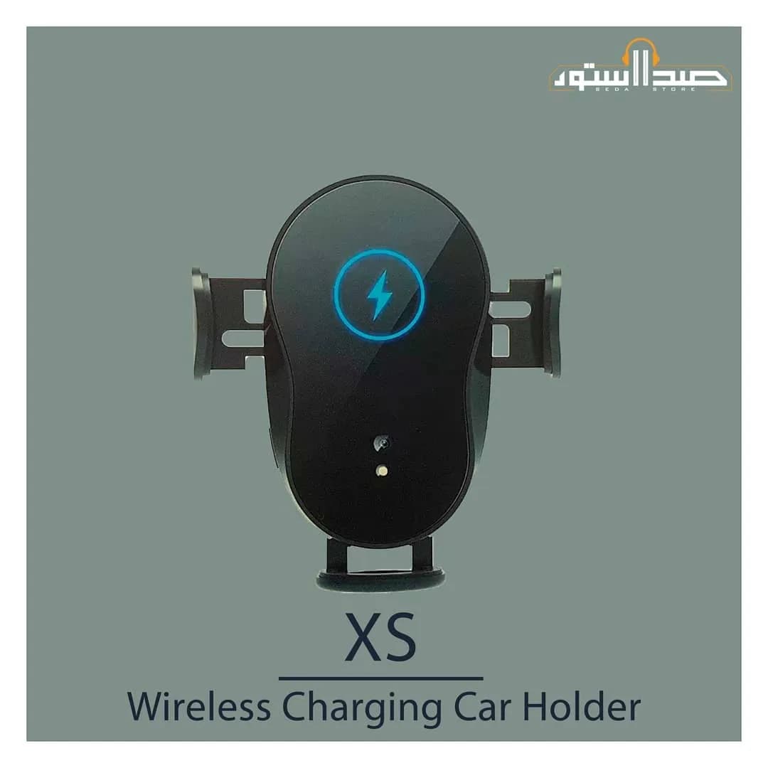 هولدر شارژر بیسیم ماشین XS، رنگ مشکی، جنس پلاستیک، گیرهای