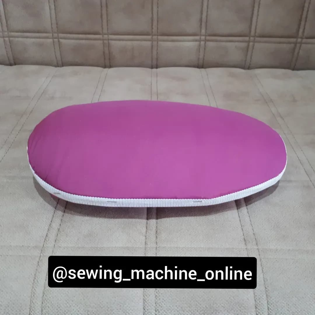 بالشتک اتوکشی بدون پایه، رنگ صورتی و سفید، جنس پارچه، بالشتک اتوکشی بیضی