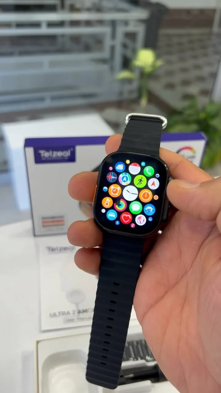 ساعت هوشمند Telzeal Ultra2، رنگ مشکی، جنس پلاستیک، ساعت هوشمند مستطیلی