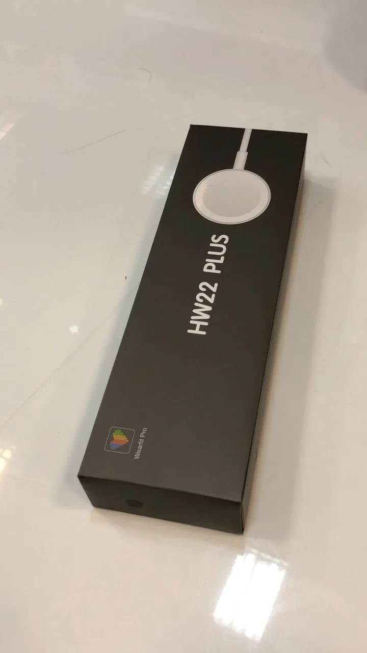 ساعت هوشمند HW22 Plus، رنگ مشکی، جنس مقوا، مستطیلی