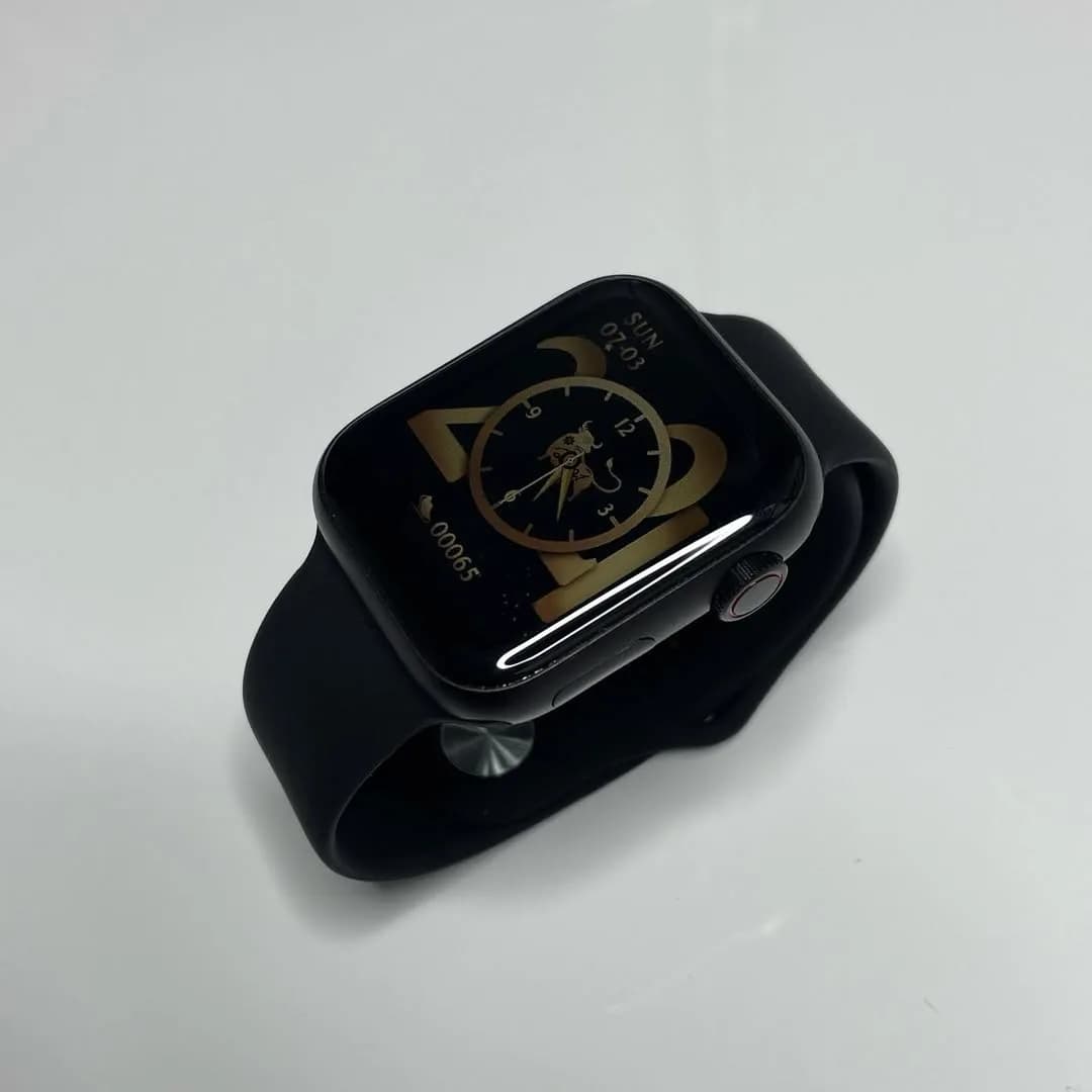 ساعت هوشمند watch7 hw67mini، رنگ مشکی، جنس پلاستیک و شیشه، مربع، بند سیلیکونی