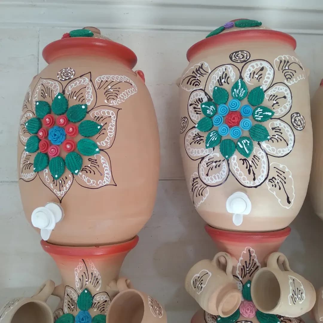 کلمند سفالی نقش‌دار