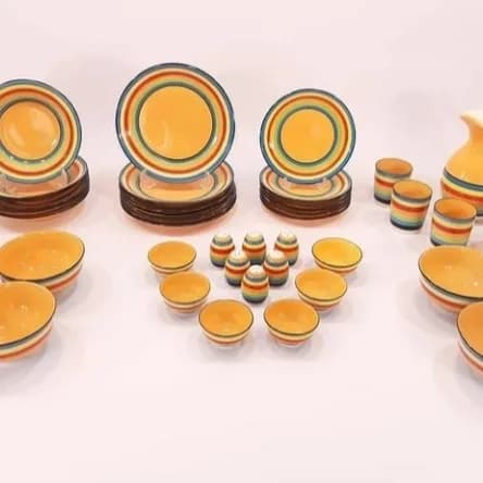 سرویس ظروف سفالی رنگین کمان
