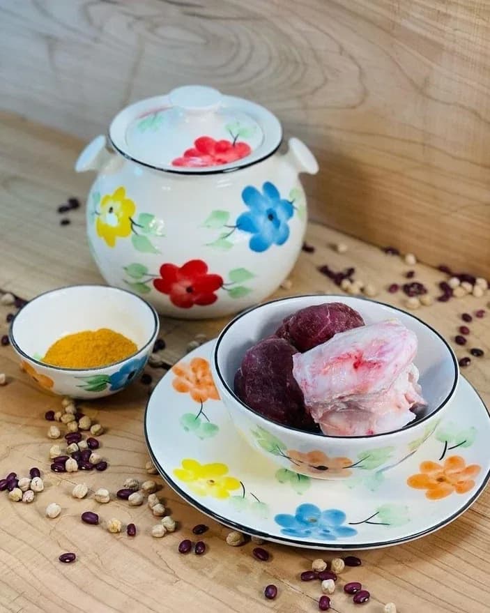 ست سرامیکی گلدار ۶ نفره