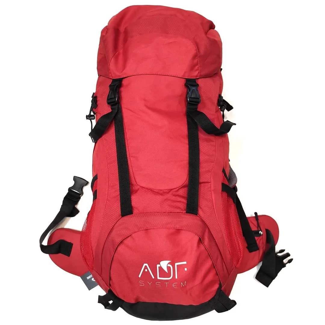 کوله پشتی کوهنوردی ADF system، رنگ قرمز و مشکی، کوله پشتی کمپینگ