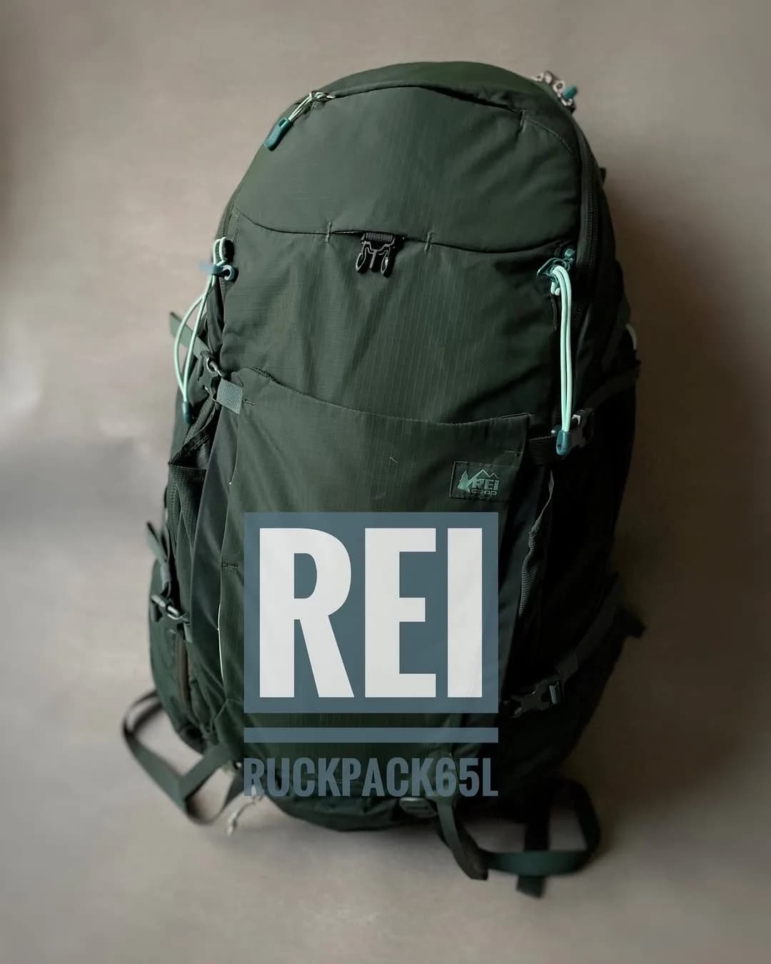 کوله‌پشتی مسافرتی ۶۵ لیتری Ruckpack REI، رنگ سبز، جنس پارچه، کوهنوردی بزرگ