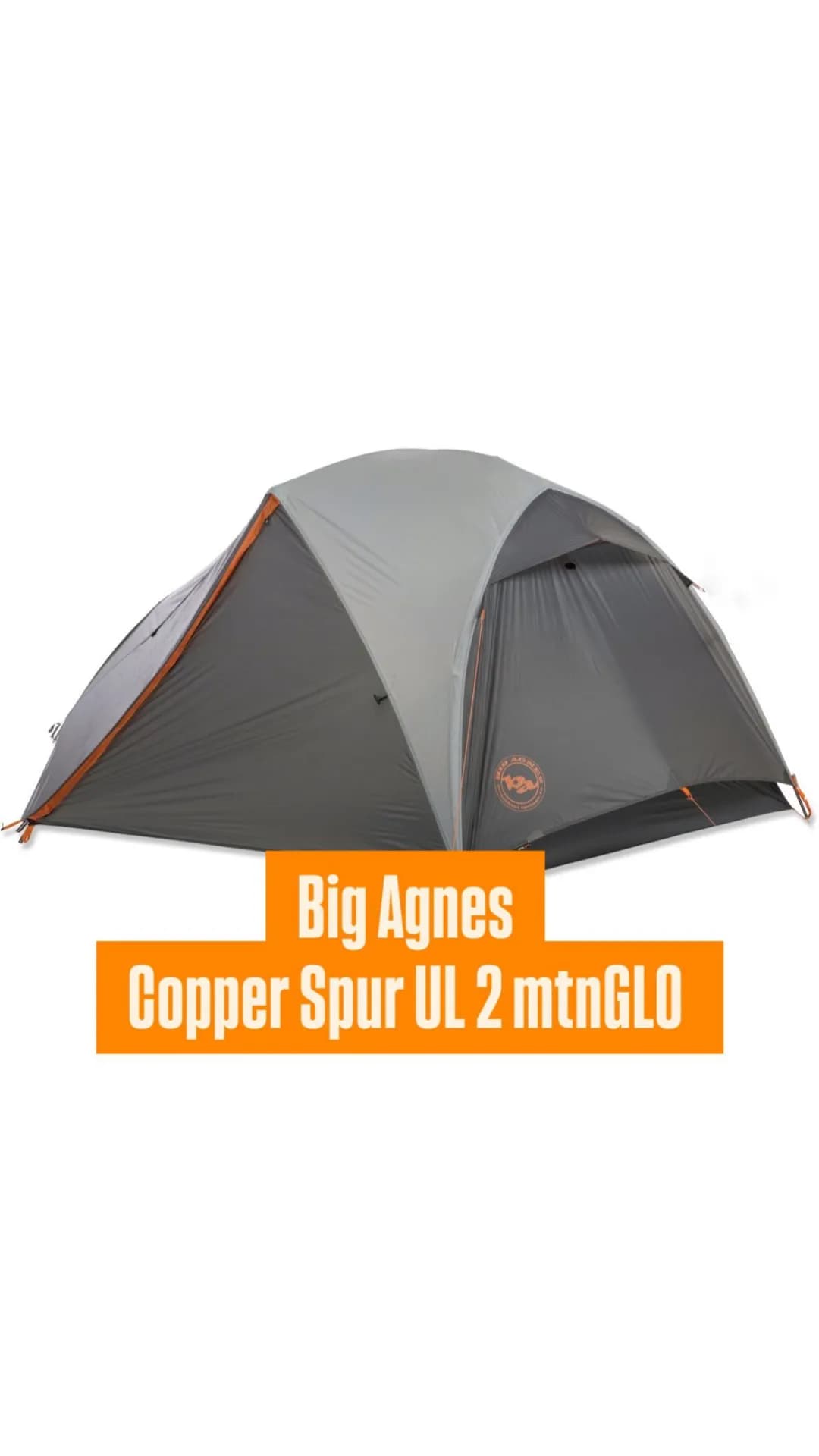 چادر دو نفره Copper Spur UL 2 Big Agnes، رنگ خاکستری، گنبدی