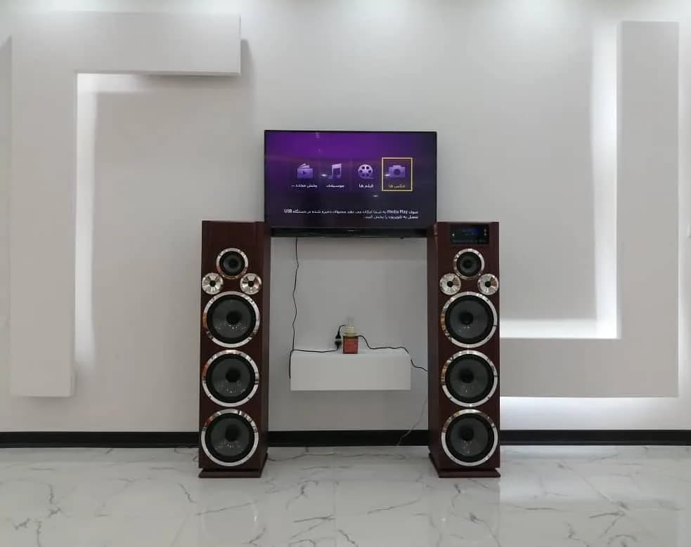 اسپیکر مکسیدر، رنگ قهوه‌ای، جنس چوب و پلاستیک، ایستاده، چند ووفر