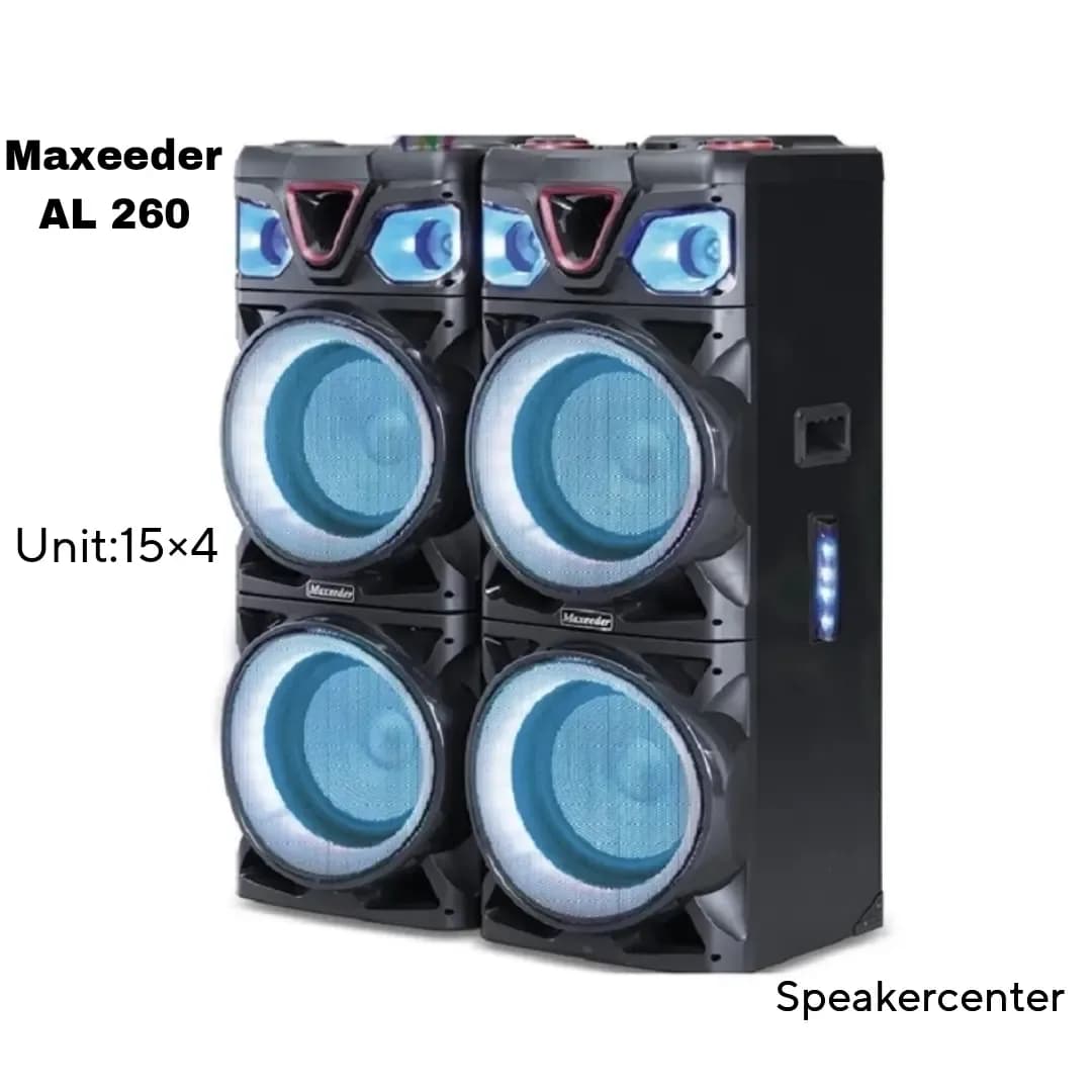 اسپیکر دیجی میکسینگ AL 260 و AL 259 مکسیدر، رنگ مشکی، جنس پلاستیک، دو تکه ایستاده بزرگ