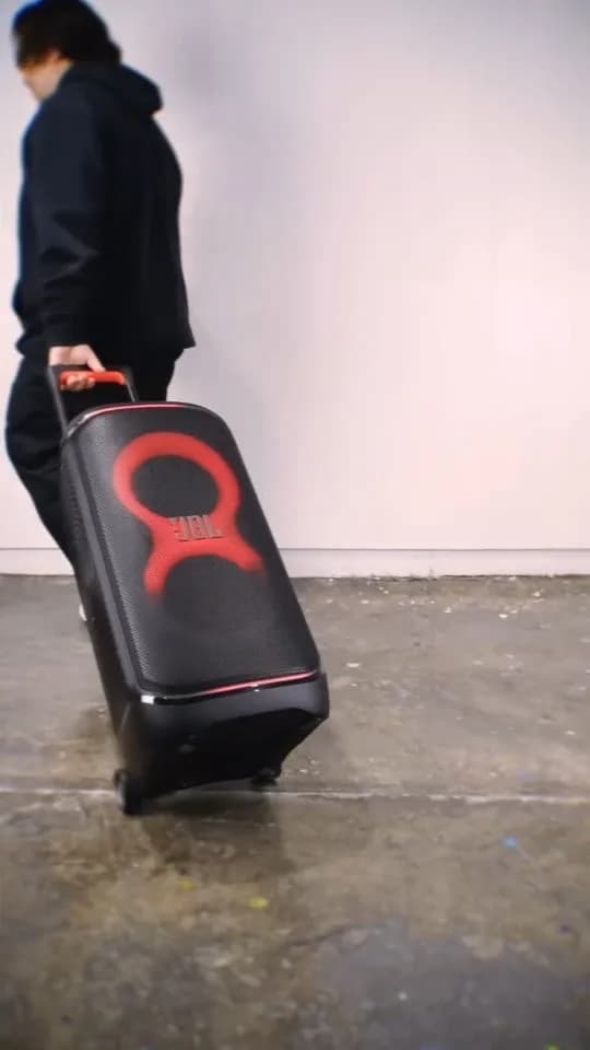 اسپیکر Partybox 320، رنگ مشکی و قرمز، جنس پلاستیک، ایستاده دستهدار