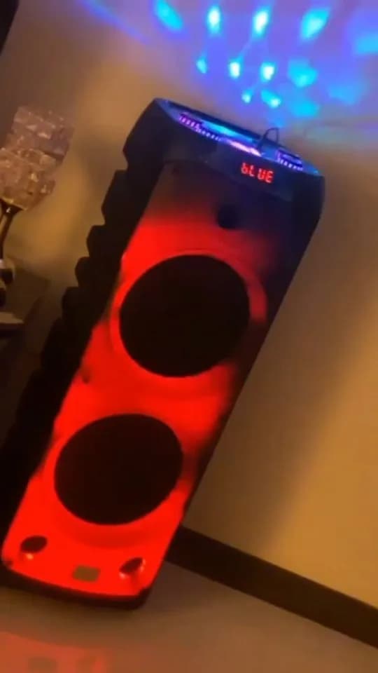 اسپیکر MAXI BOX 1210 مکسیدر، رنگ مشکی و قرمز، جنس پلاستیک، ایستاده بزرگ