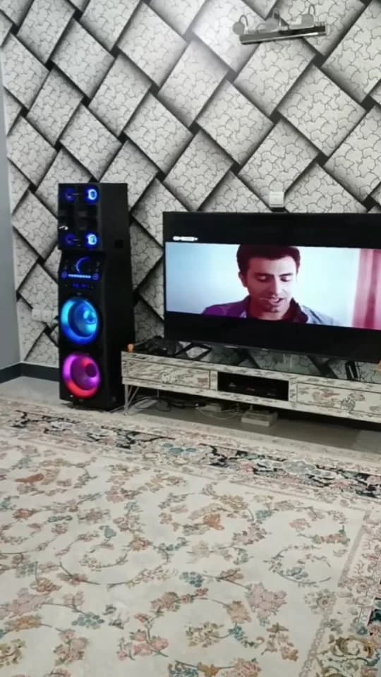اسپیکر دیجی میکسینگ VC 1041-AP، رنگ مشکی، آبی و قرمز، جنس پلاستیک، ایستاده بزرگ