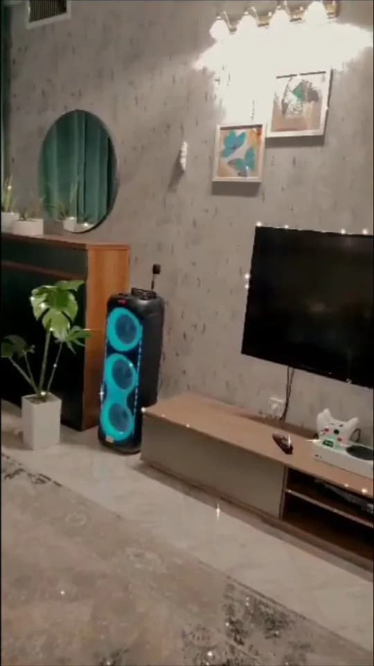 اسپیکر چمدانی CN 819N مکسیدر، رنگ مشکی و آبی، جنس پلاستیک، ایستاده، چند ووفر
