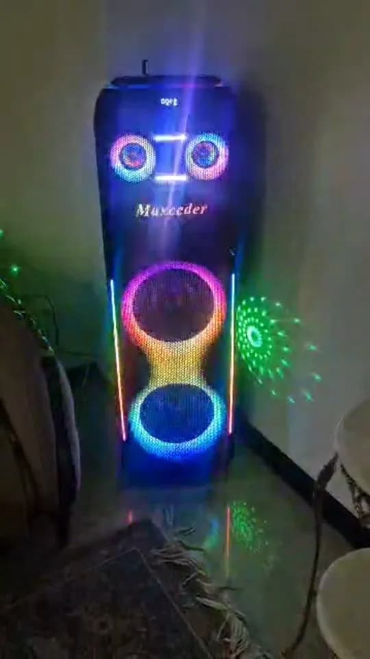 اسپیکر ایستاده CN12E15 مکسیدر، رنگ مشکی و رنگارنگ، جنس پلاستیک، ایستاده بلند