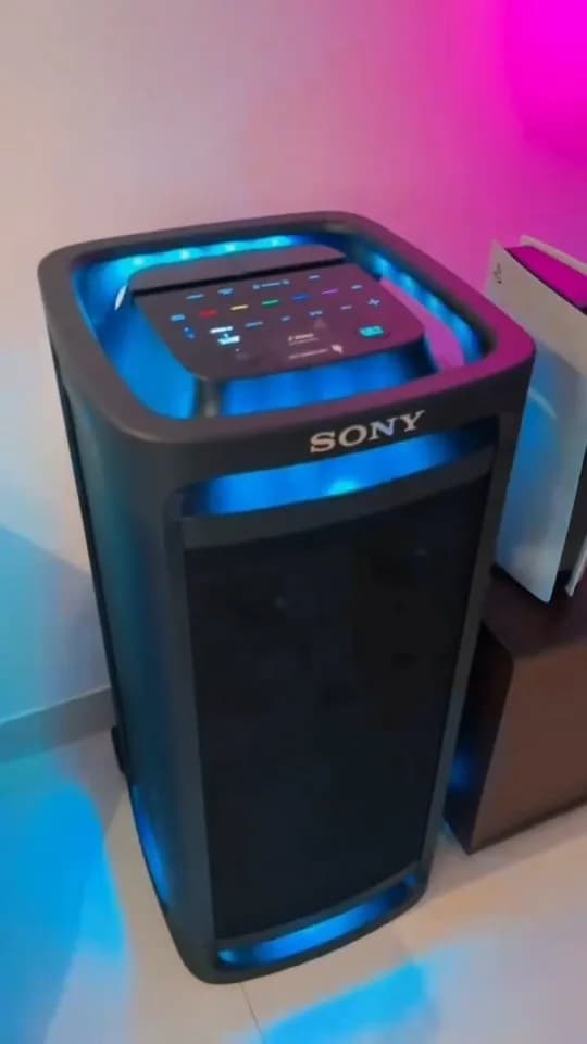 اسپیکر ULT Tower سونی، رنگ خاکستری، جنس پلاستیک، ایستاده مکعبی بلوتوثی