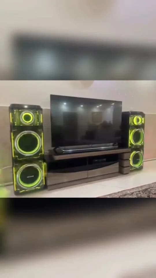 اسپیکر خانگی آیوا، رنگ مشکی، جنس پلاستیک، دو تکه ایستاده صوتی