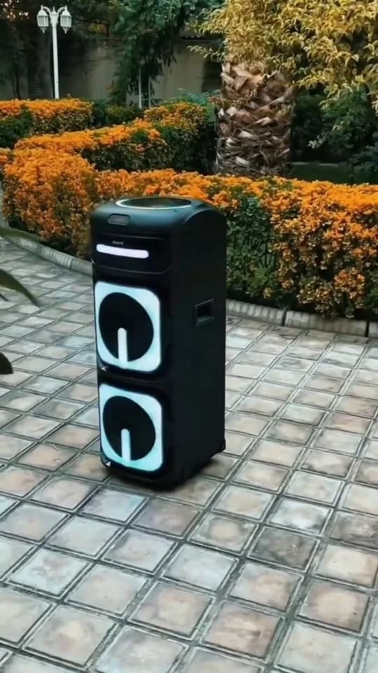 اسپیکر شارژی قابل حمل آیوا، رنگ مشکی، جنس پلاستیک، ایستاده صوتی بلوتوثی