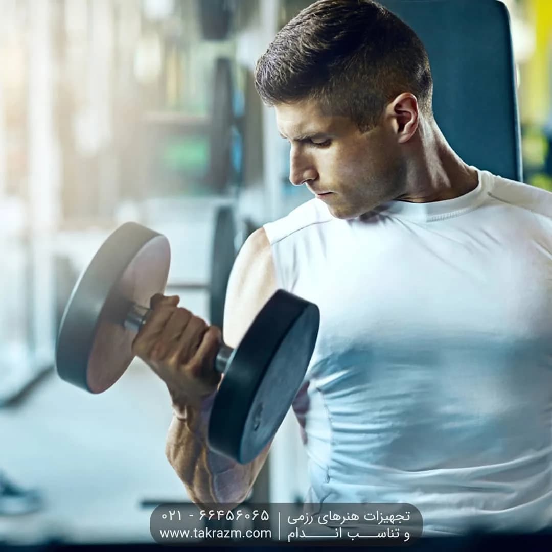 دمبل گرد، رنگ مشکی، جنس فلز، دمبل ثابت