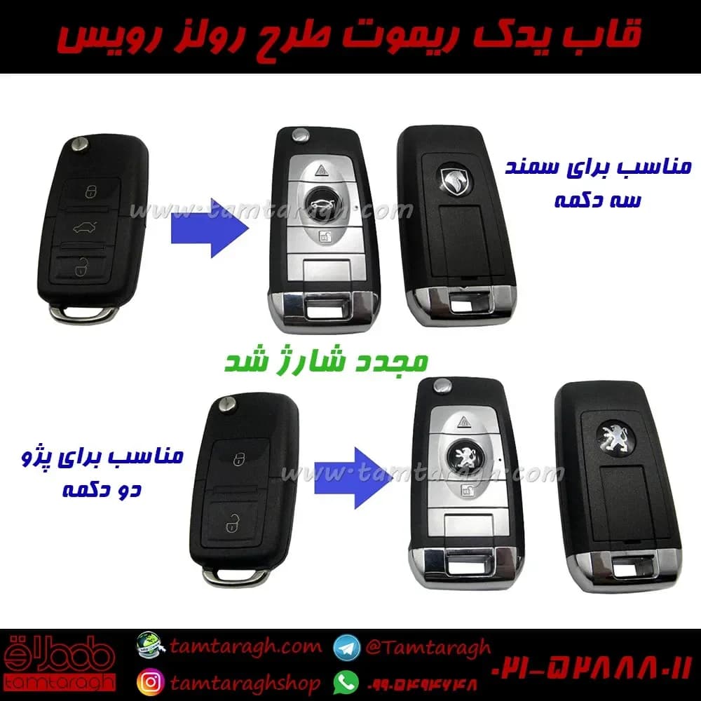 قاب ریموت تاشو خودرو