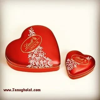 شکلات کادویی فلزی قلبی لیندور لینت