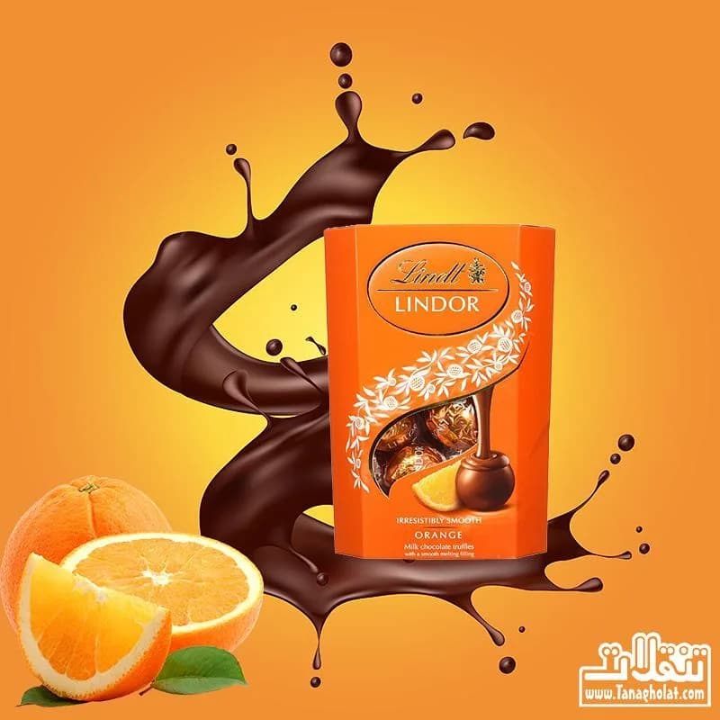 شکلات لیندور با طعم پرتقال لینت
