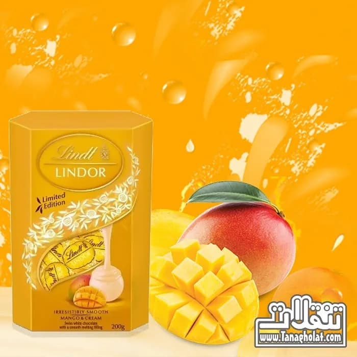 شکلات سفید با طعم انبه لیندت