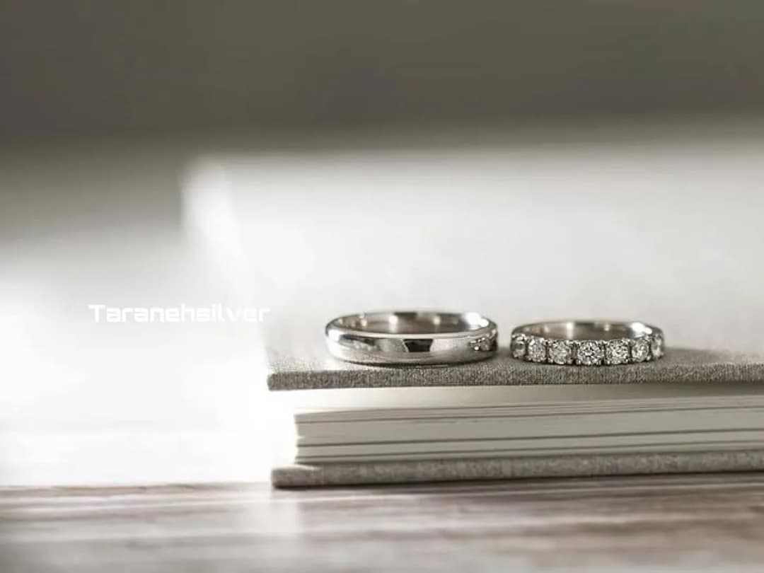 حلقه ست نقره با نگین تخمه