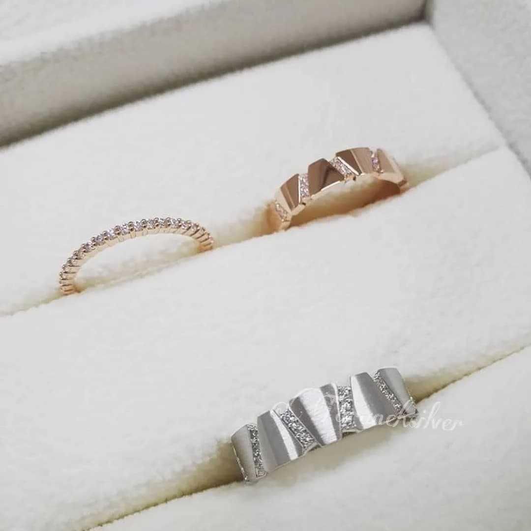 ست حلقه نقره نامزدی